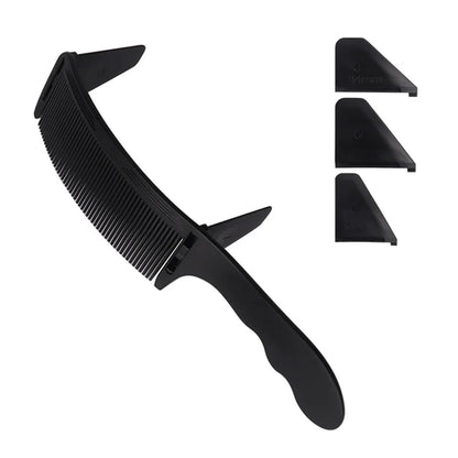 Barber Flat Top Haircut Comb Curved Hair Clipping Cutting Arced Comb