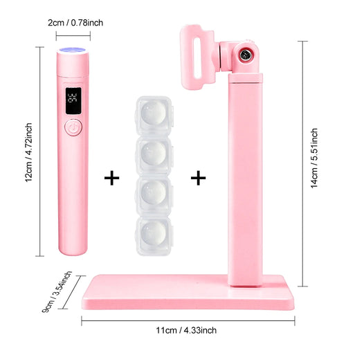 Portable Nail UV LED Lamp And LED Light Support Base Rechargeable for