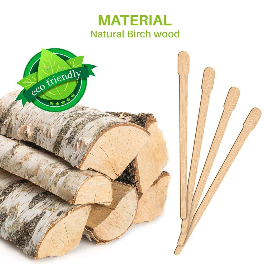 100PCS Woman Wooden Hair Removal Stick Disposable Depilation Spatula