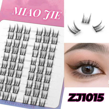 MIAOJIE Cluster Lashes Natural Eyelash extension Volume Individual