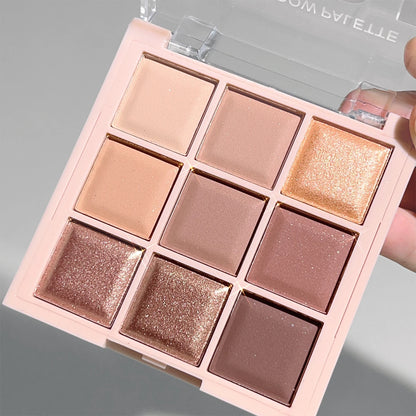 JUJU DREAM 9-Color Eyeshadow Palette, Matte & Shimmer Finish, Soft