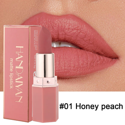 6 Colors Waterproof Nude Matte Lipsticks Long Lasting Lip Stick Not Fading Sexy Red Pink Velvet Lipsticks Makeup Cosmetic Batom