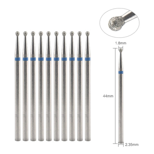 10Pcs Diamond Milling Cutter For Manicure Electric Nail Drill Bits