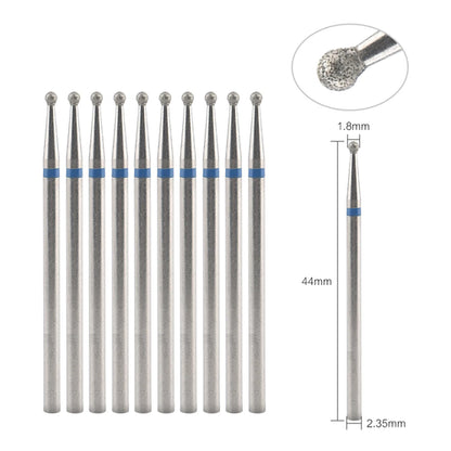 10Pcs Diamond Milling Cutter For Manicure Electric Nail Drill Bits