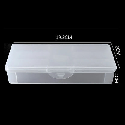 1Pc Rectangle Double-layer Nail Art Tool Empty Storage Box Tweezers