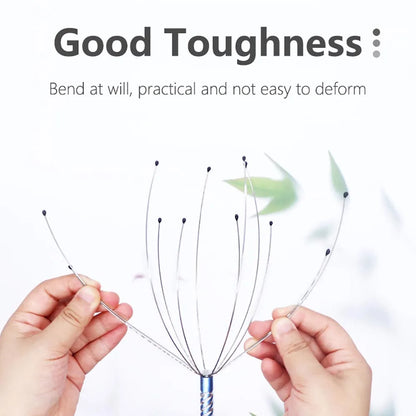 1Pc/2Pcs Handheld Head Massager Stainless Steel Engraved Head Massager