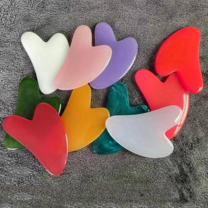 Natural Resin Jade Stone Gua Sha Gouache Scraper Massager for Face