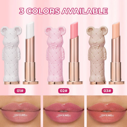 Beauty Glazed Bear Moisturizing Lipstick,Colored Lip Balm,Nourishing