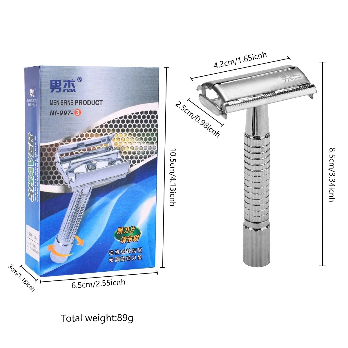 Double Edge Safety Razor for Unisex Safety Razor with a Delicate Box