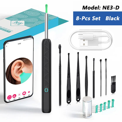 Visual Ear Wax Cleaner with Camera Safe Earwax Removal Endoscope with