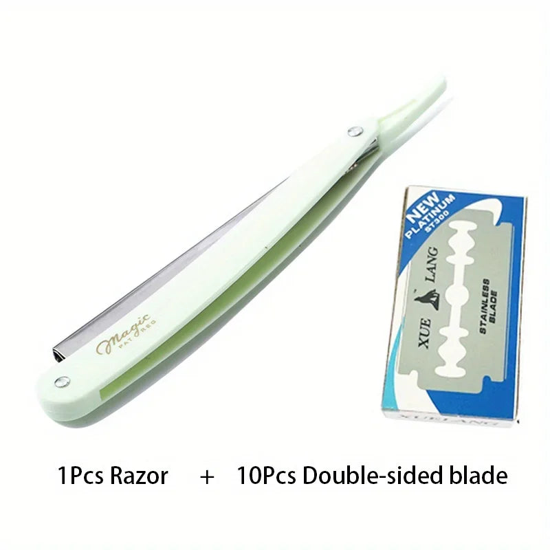 Manual Shaver for Men Barbershop Razor Stainless Steel Shank Is Easy