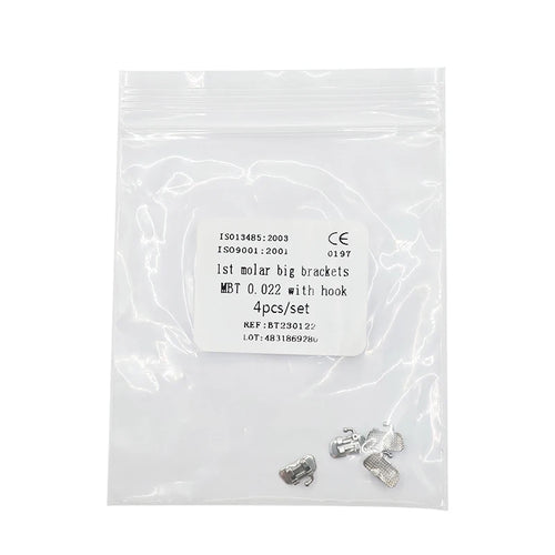 10pcs/Pack Dental Orthodontic Lingual Button Bottom Bondable Metal