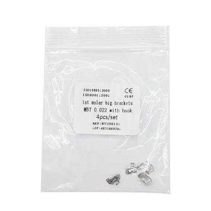 10pcs/Pack Dental Orthodontic Lingual Button Bottom Bondable Metal