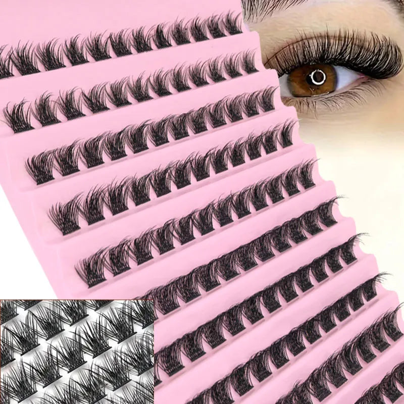 DIY Eyelash Extension Kit Individual Lashes Cluster Mix Lash Clusters