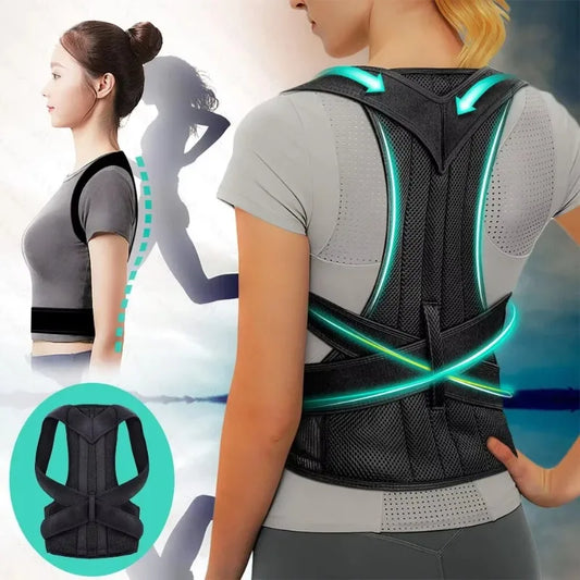 1pcs Adjustable Back Posture Corrector With Breathable Shoulder And