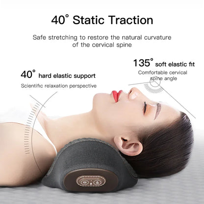 Electric Neck Massager Pillow Cervical Stretcher Heating Vibration