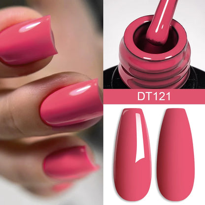 MEET ACROSS 7ml Wine Red Gel Nail Polish Long-Lasting French Style Gel
