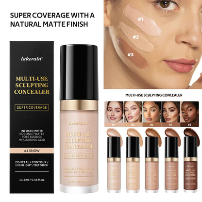 Long-lasting Coverage Concealer Matte Foundation Multi-Use Cream Oil