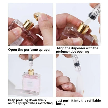 10/20pcs 5ml syringe plastic perfume dispenser tool refills cosmetics