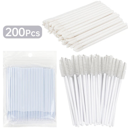 200pcs Eyelash Extension Special Eyelash Removal Brush Micro Brush