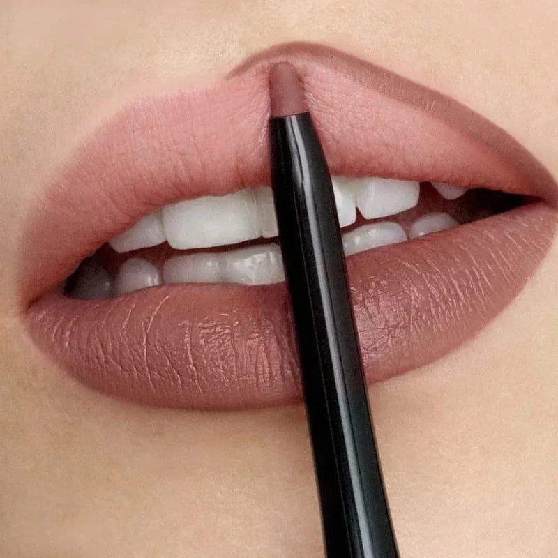 Waterproof Matte Lipliner Pencil Sexy Red Contour Tint Lipstick Lasting Non-Stick Cup Moisturising Lips Makeup Cosmetic 12Color