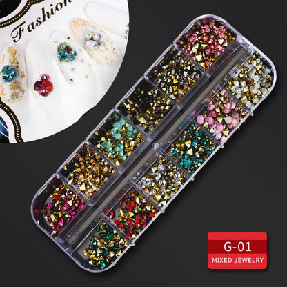 Nail Parts Nail Art Glitter Rhinestone Crystal Gems Jewelry Bead