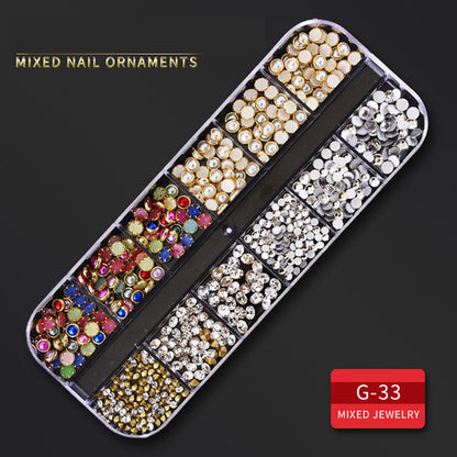 Nail Parts Nail Art Glitter Rhinestone Crystal Gems Jewelry Bead