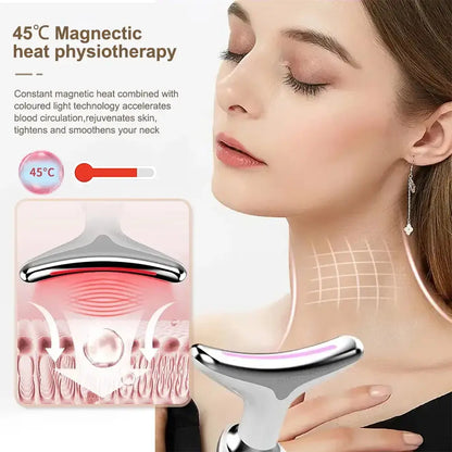 EMS Therapy Neck Lifting Tighten Thin Double Chin Neck Lines Facial Massager