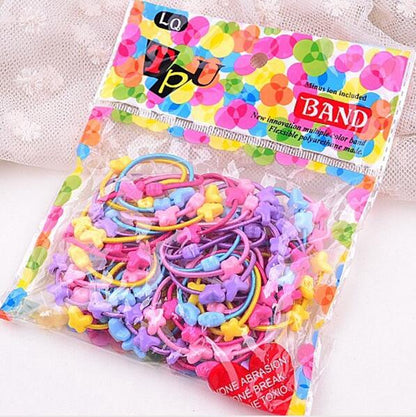 A lot of 50 PCS Hair Rubber Band, 3 CM in Diameter (a little more than one inch).